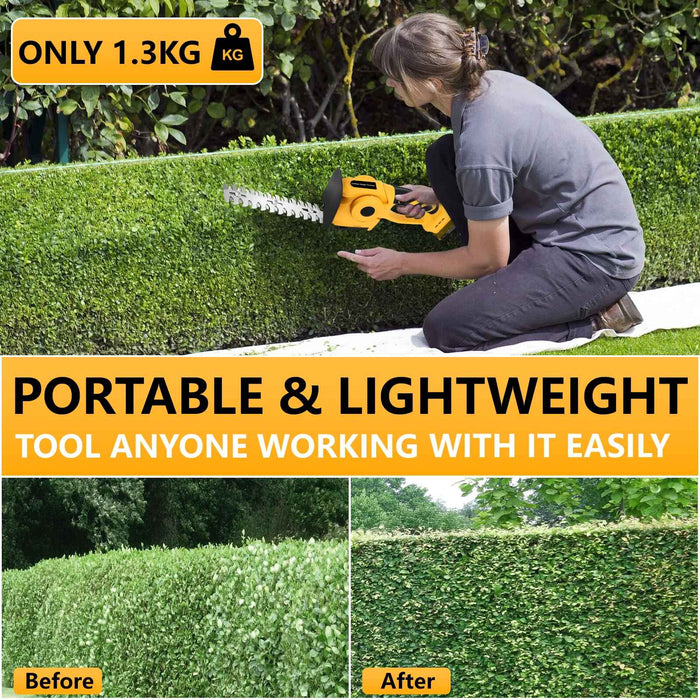 Portable Cordless Electric Hedge Trimmer for Yard and Garden