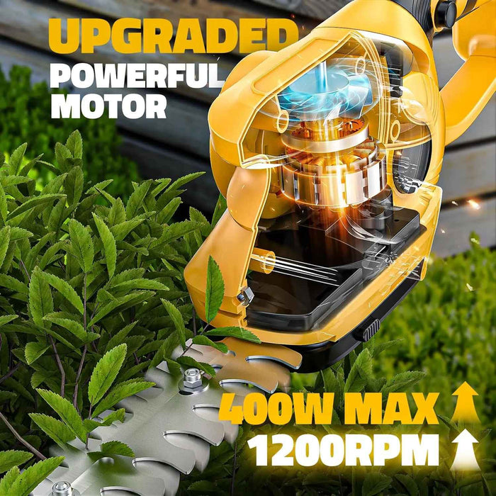 Portable Cordless Electric Hedge Trimmer for Yard and Garden